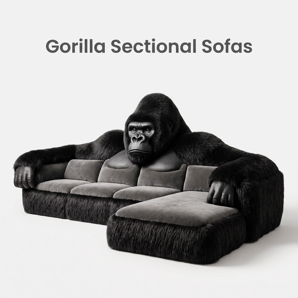 Luxury Gorilla Sculpture Sectional Sofa for Living Room