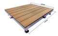 Heavy-Duty Raised WPC Deck Panels Height Adjustable Pedestal Outdoor Deck Tiles