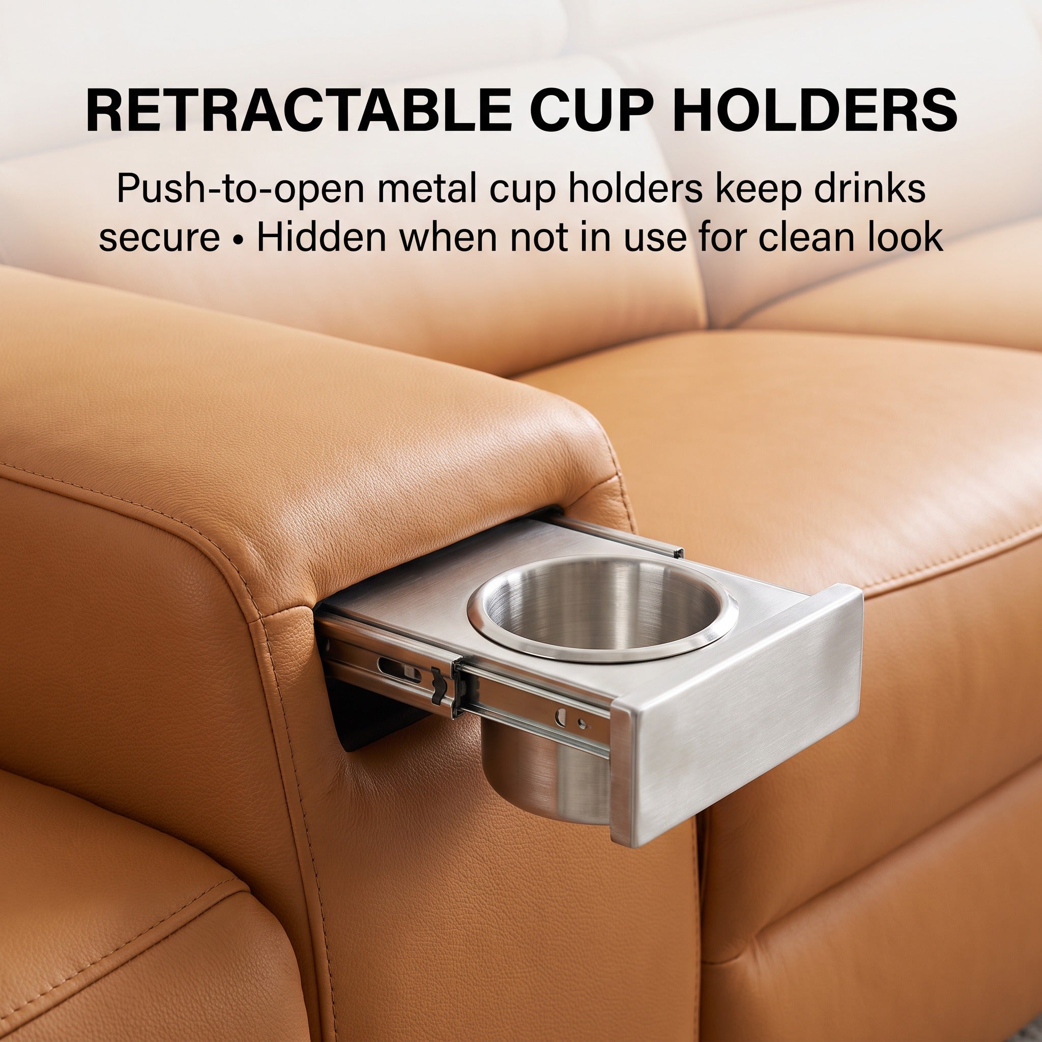 Curved 4-Seat Movie Room Reclining Sectional
