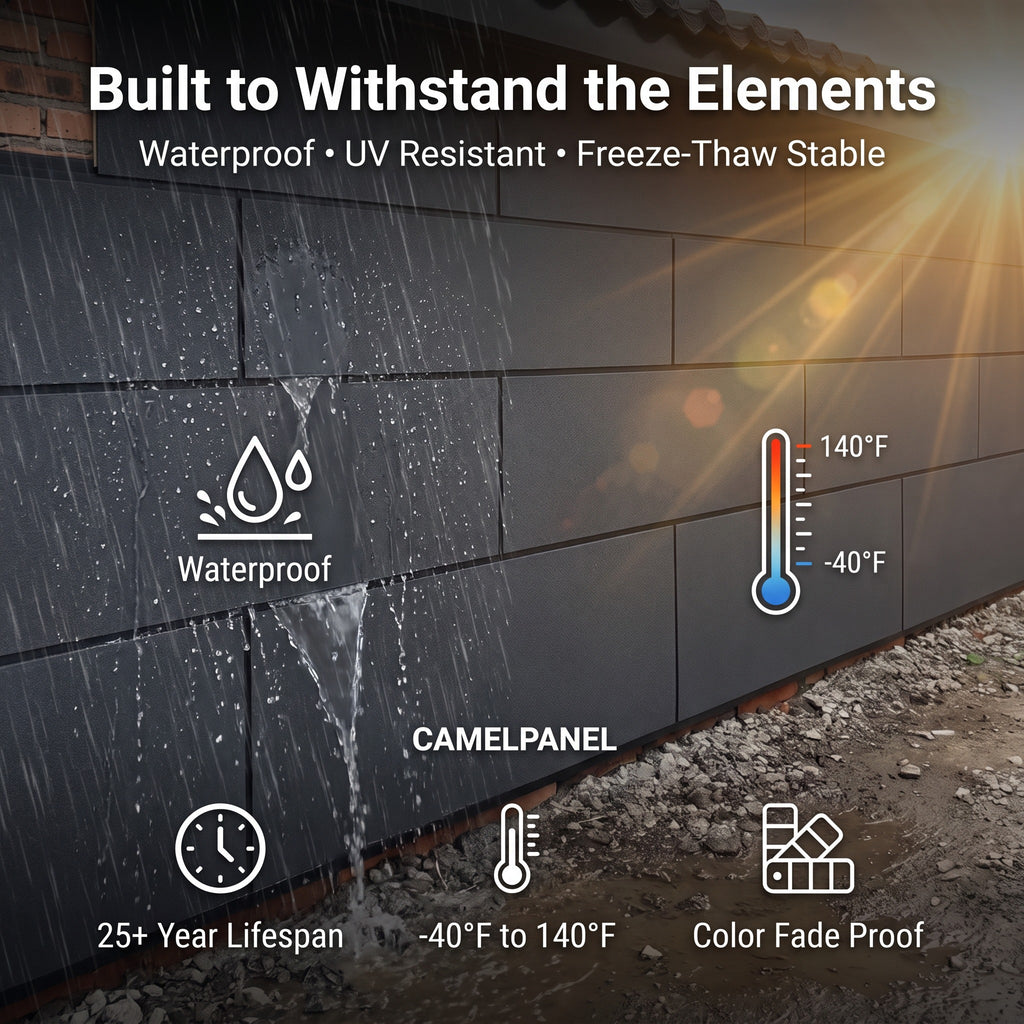 Insulated Wall Cladding System Weatherproof Exterior Decor Panels