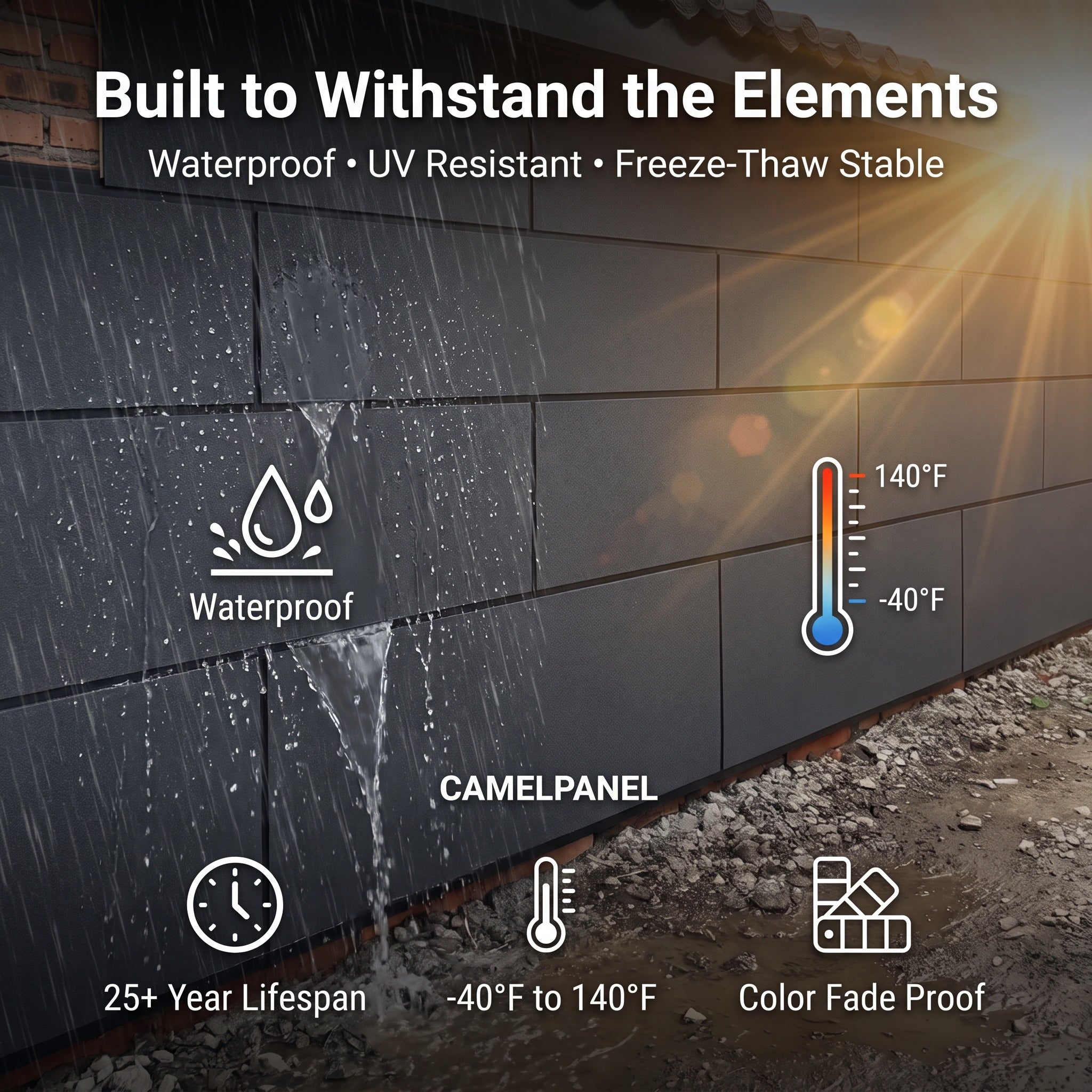 Insulated Wall Cladding System Weatherproof Exterior Decor Panels
