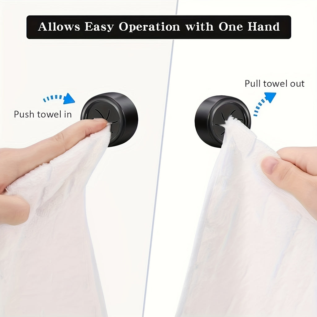 No Drill Plastic Towel Robe Hooks Round Wall Hooks Bathroom Kitchen Organizer