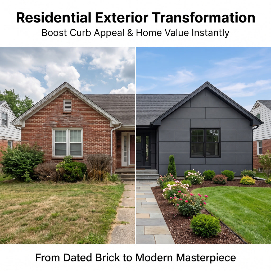 Insulated Wall Cladding System Weatherproof Exterior Decor Panels