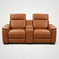 Curved 4-Seat Movie Room Reclining Sectional
