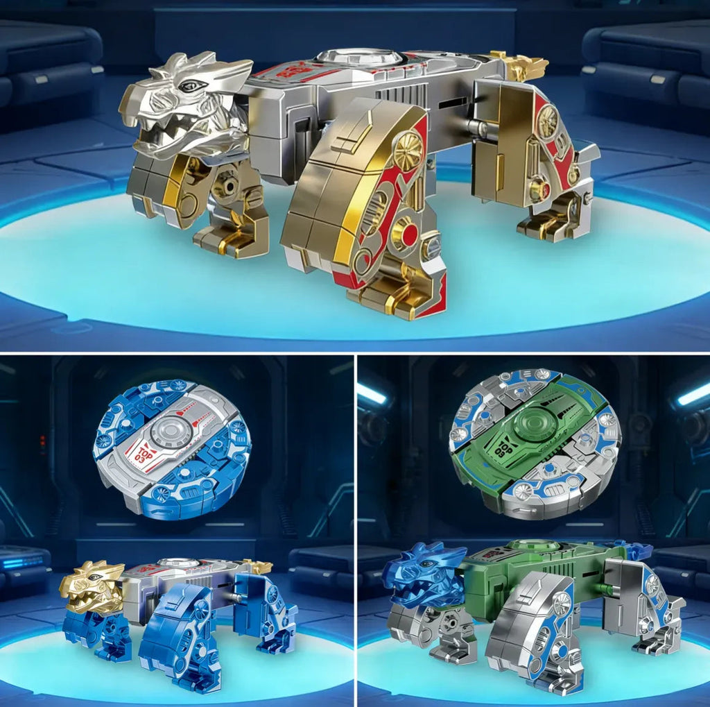 Robot Transform Fidget Finger Spinner: Mech & DinosaurDual Editions!