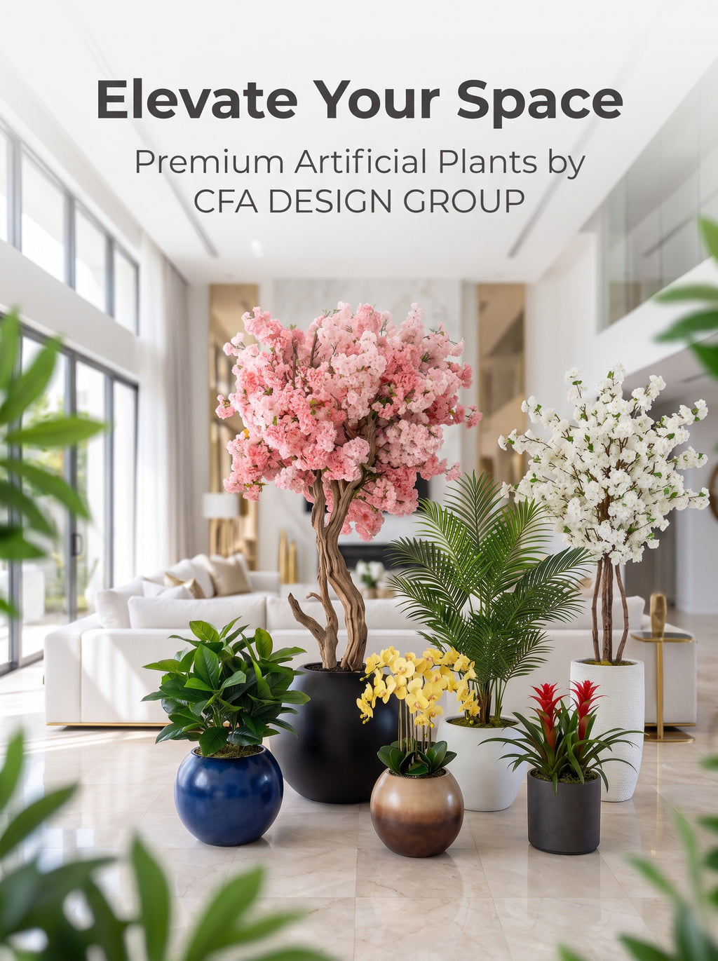 Large Floor-standing Artificial Tree Decor