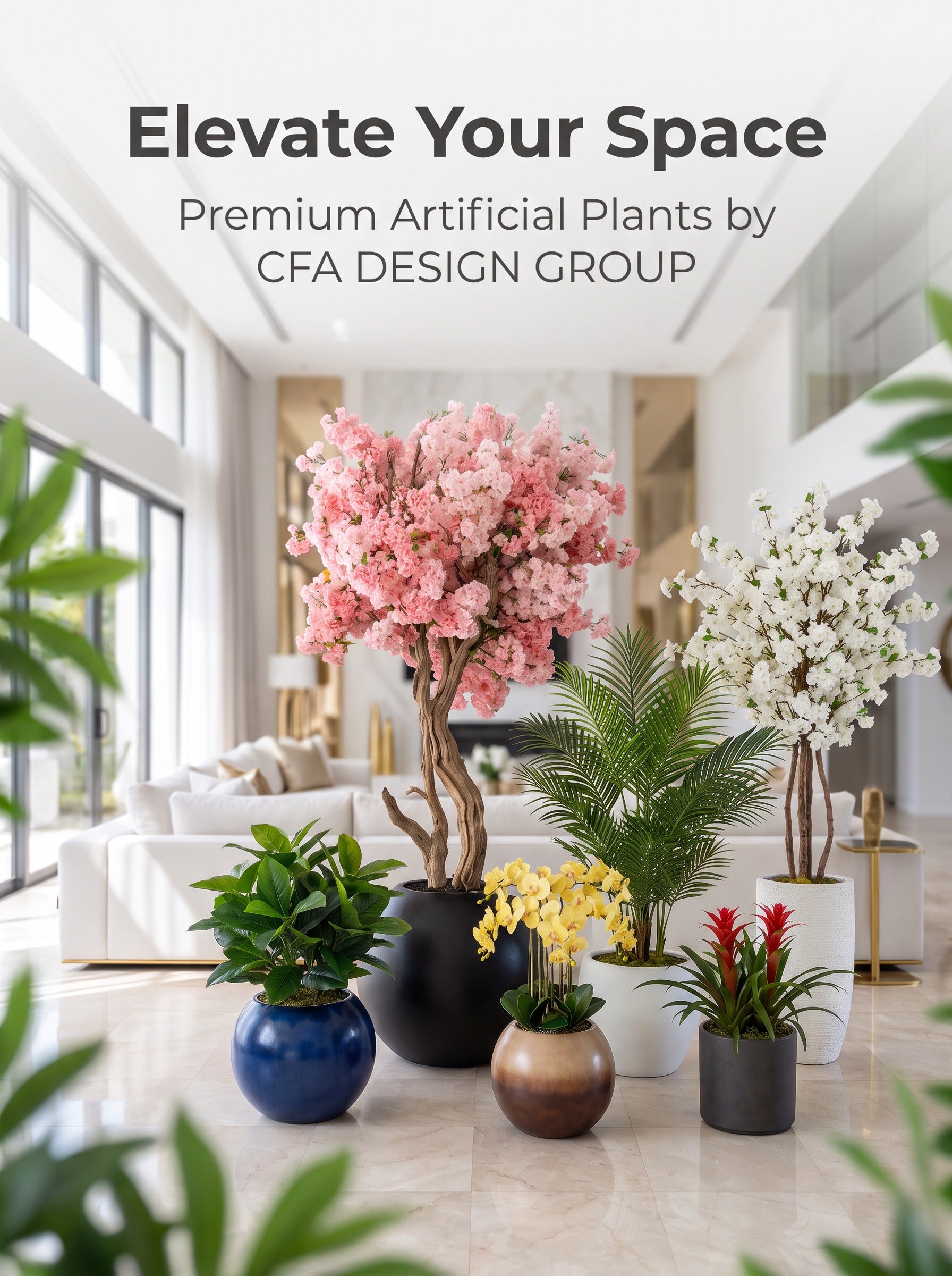 Large Floor-standing Artificial Tree Decor