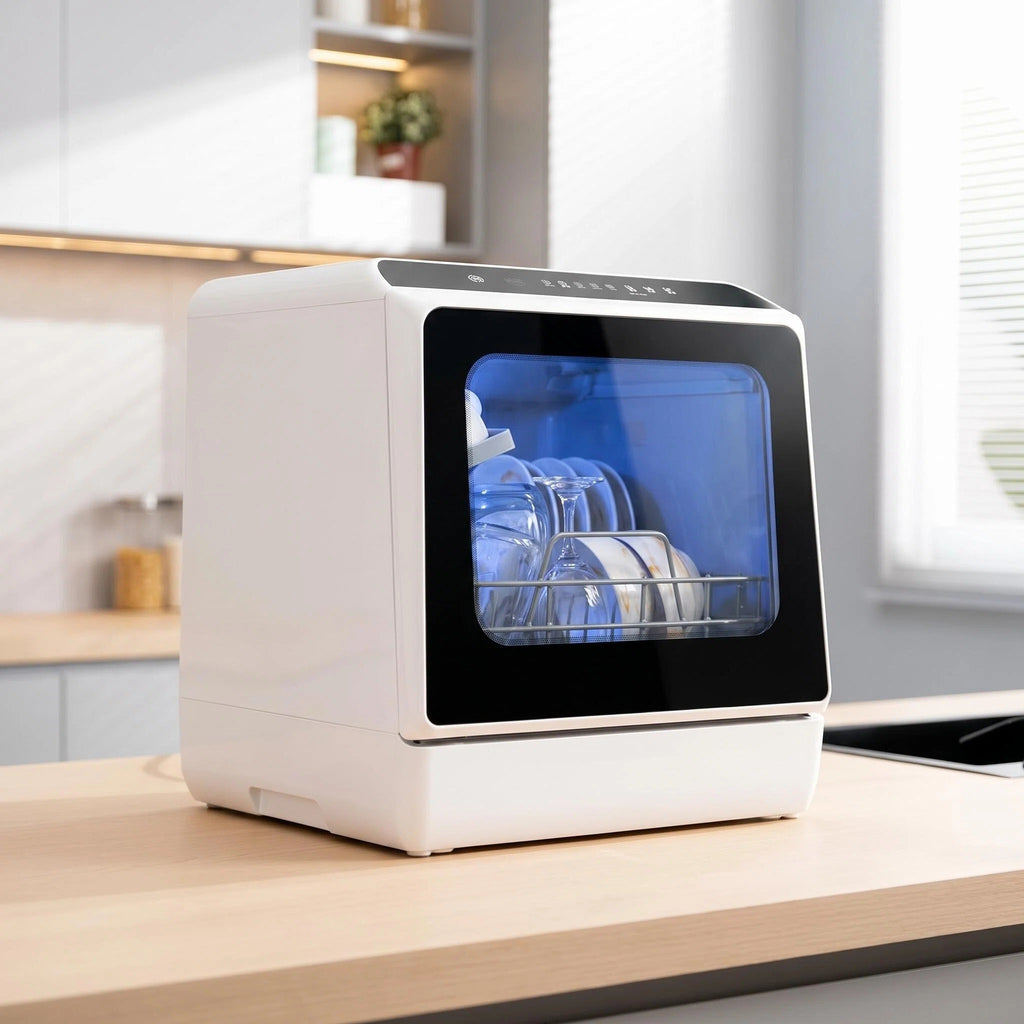 Modern Desktop Dishwasher for Stylish Home Kitchen Daily Cleaning