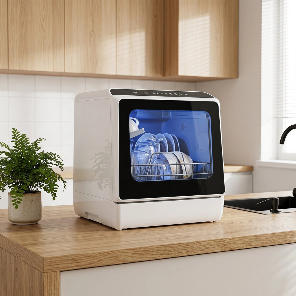 Modern Desktop Dishwasher for Stylish Home Kitchen Daily Cleaning
