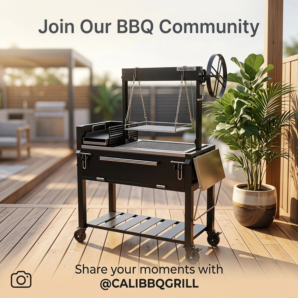 Heavy-Duty Black Rolling BBQ Grill Cart Multi Cooking Zones Lower Storage Deck Lockable Wheels for Deck Grilling