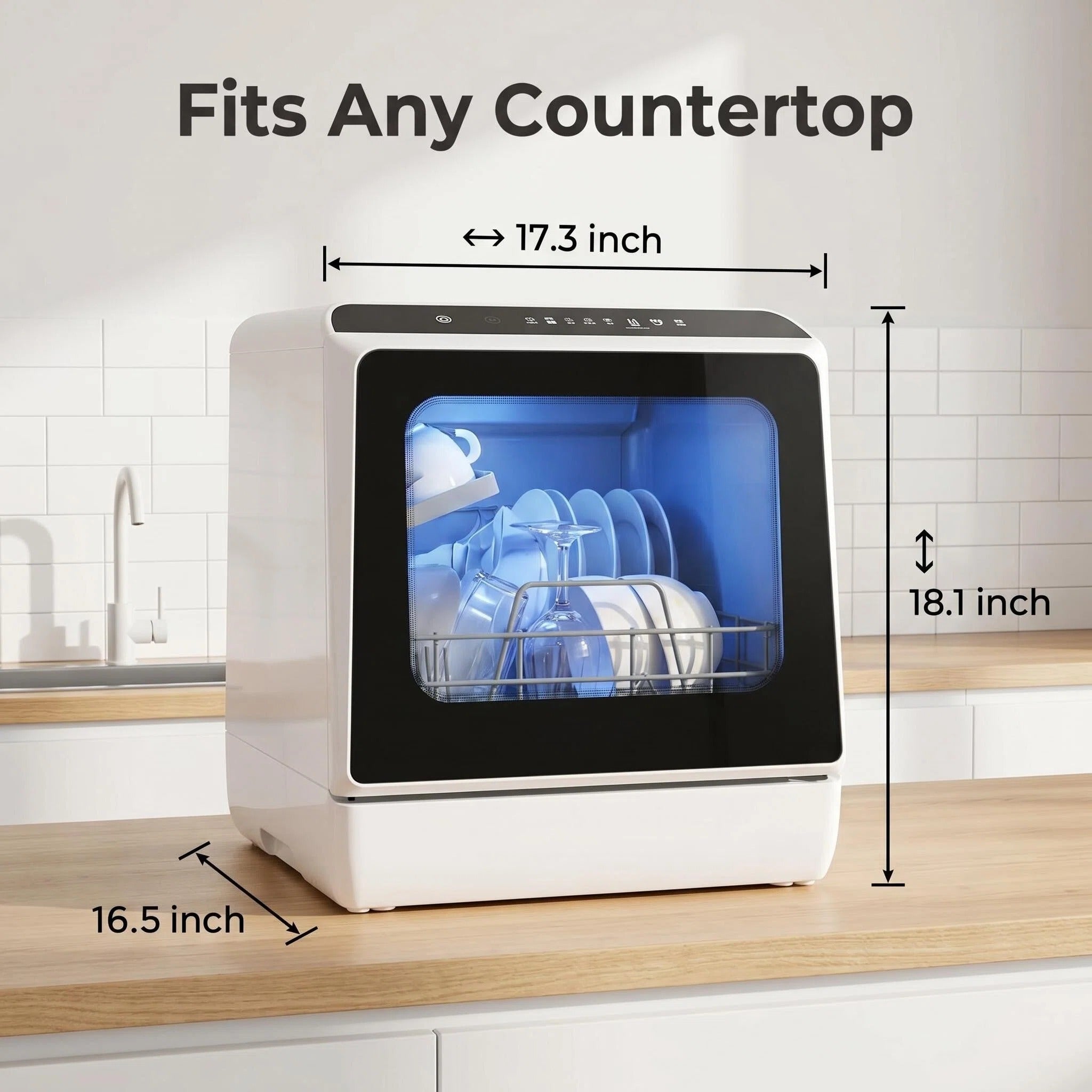 Modern Desktop Dishwasher for Stylish Home Kitchen Daily Cleaning