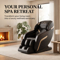Zero Gravity Full Body Massage Chair Heat Therapy Airbag Massage PU Leather Home Recliner