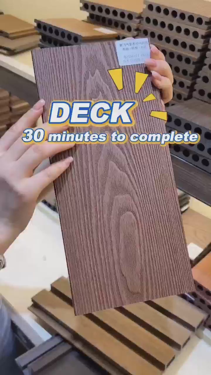 Heavy-Duty Raised WPC Deck Panels Height Adjustable Pedestal Outdoor Deck Tiles